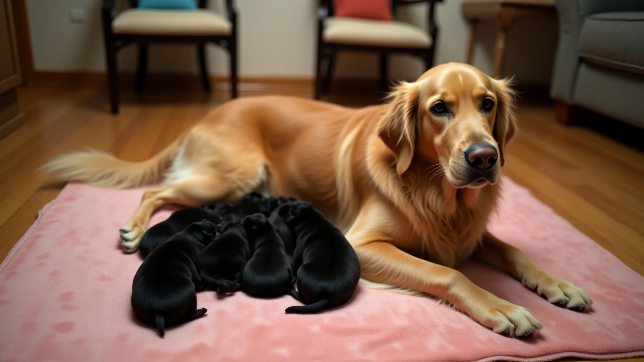 Nina, a Golden Retriever, Viraliza após Gravidez Inusitada com Shih Tzu